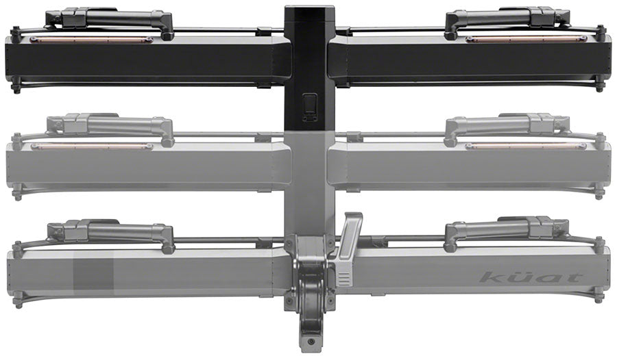 Kuat Piston Pro X Hitch Bike Rack Add-On - 1-Bike LED Lights 4-Pin Plug Kashima Coat Galaxy Gray