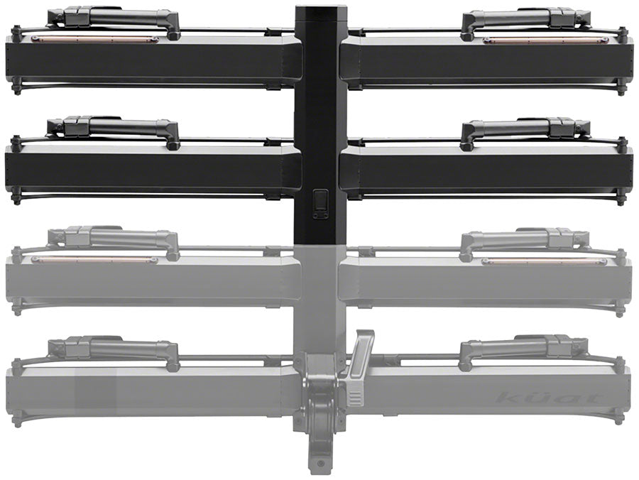 Kuat Piston Pro X Hitch Bike Rack Add-On - 2-Bike LED Lights 4-Pin Plug Kashima Coat Galaxy Gray