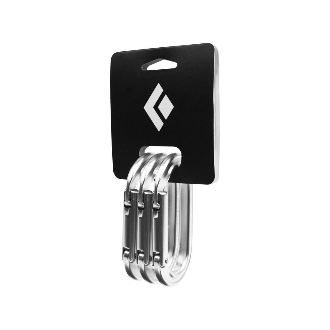 Black Diamond Oval Keylock Carabiner 3 Pack