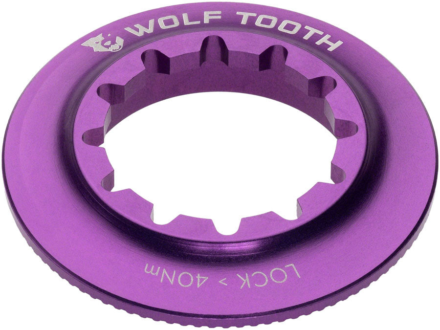 Wolf Tooth Centerlock Rotor Lockring - Internal Splined Ultraviolet Purple