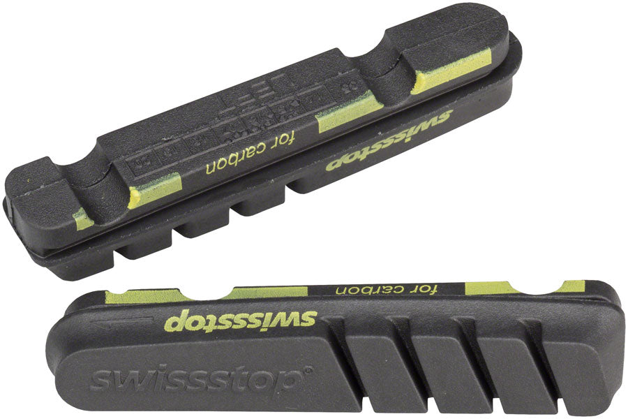 SwissStop BLK Prince Brake Pads - Shimano/SRAM Cartridge Type For Carbon Rims