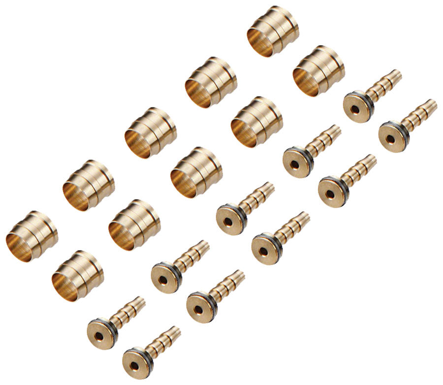 TRP Hydraulic Hose Kit - For 5.5mm Hose Compression Ferrules Brass Inserts O-Rings 10/Each