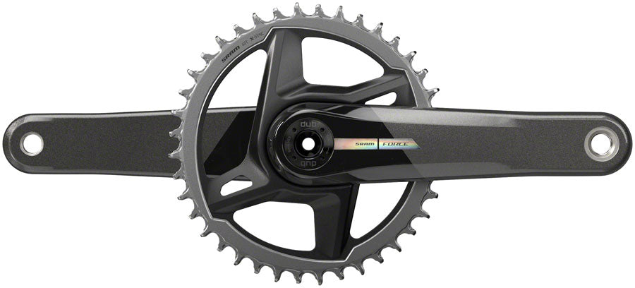 SRAM Force 1 Crankset - 175mm 12-Speed 40t Direct Mount DUB Spindle Interface Iridescent Gray D2
