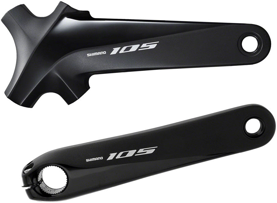 Shimano 105 FC-R7000 Crankset - 160mm 11-Speed W/O Rings 110 BCD Hollowtech Crank Arms Hollowtech II Spindle Interface BLK
