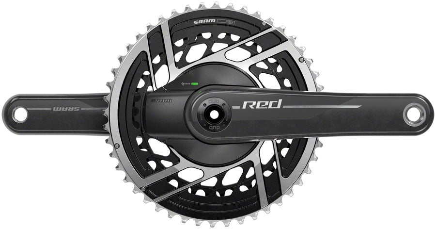 SRAM RED AXS Power Meter Crankset - 165mm 2x 12-Speed 50/37t 8-Bolt Direct Mount DUB Spindle Interface Natural Carbon E1
