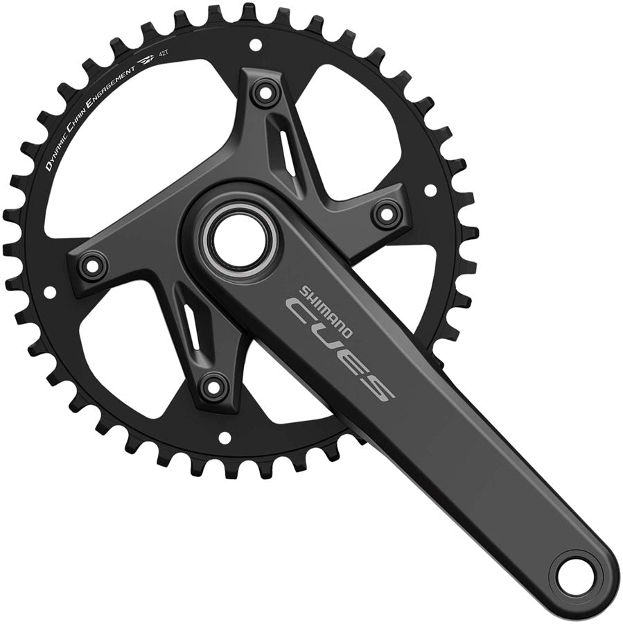 Shimano CUES FC-U6030-1 Crankset - 175mm 9/10/11-Speed 40t Asymmetric 110 BCD BLK