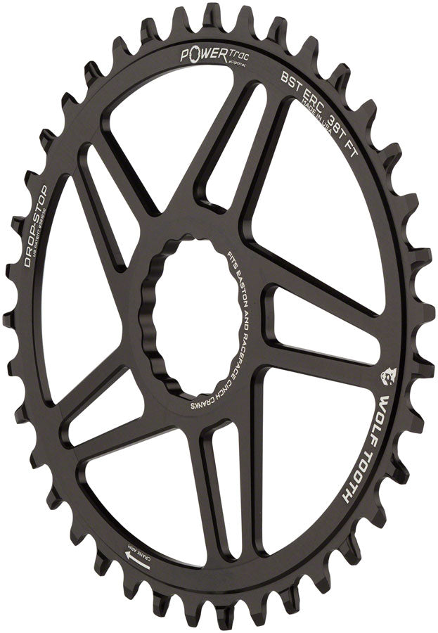 Wolf Tooth Elliptical Direct Mount Chainring - 42t RaceFace/EastonCINCH Direct Mount 3mm Offset Drop-Stop B Flattop Compatible BLK