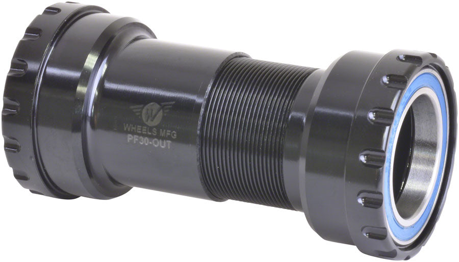 Wheels Manufacturing PressFit 30 Outboard Bottom Bracket 29mm Bearing ID SRAM DUB ABEC-3 Bearings BLK Cups