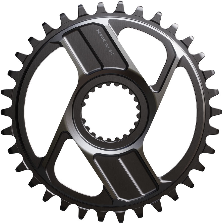 Shimano XTR SM-CRM96 1x Direct Mount Chainring - 34t Shimano Direct Mount For 12-Speed HG+ Chain Fits M9200 M9220 Crank Dark Gray