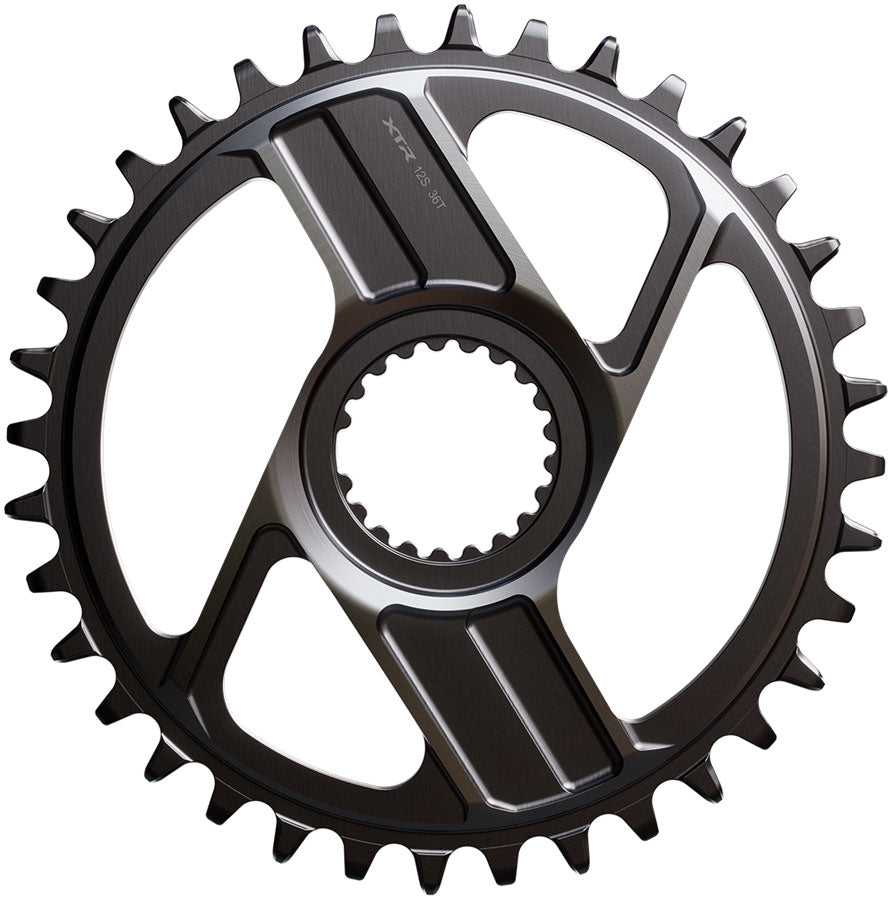 Shimano XTR SM-CRM96 1x Direct Mount Chainring - 36t Shimano Direct Mount For 12-Speed HG+ Chain Fits M9200 M9220 Crank Dark Gray