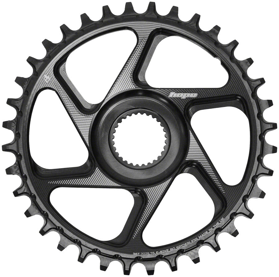 Hope Spiderless Chainring -  36T R22  Ebike  Bosch  Black