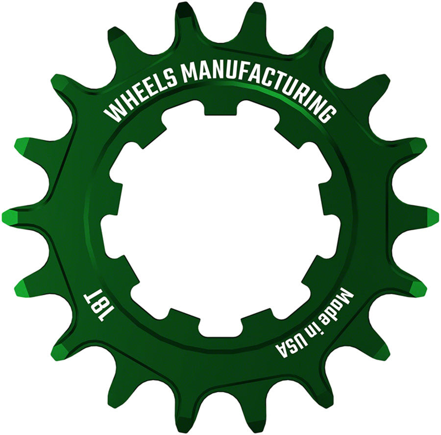 Wheels Manufacturing SOLO-SPEED Cog - 18t Fits SOLO-SPLINE SOLO-XD kits Green