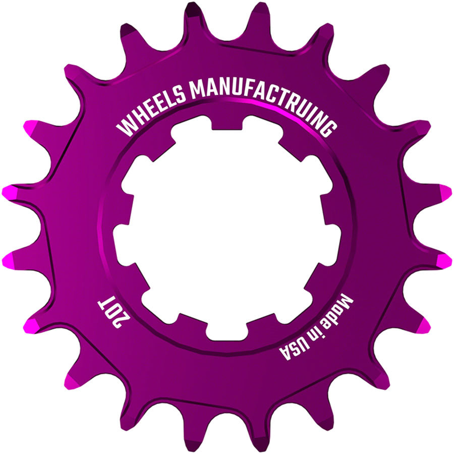 Wheels Manufacturing SOLO-SPEED Cog - 20t Fits SOLO-SPLINE SOLO-XD kits Purple