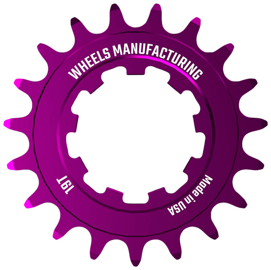 Wheels Manufacturing SOLO-SPEED Cog - 19t Fits SOLO-SPLINE SOLO-XD kits Purple
