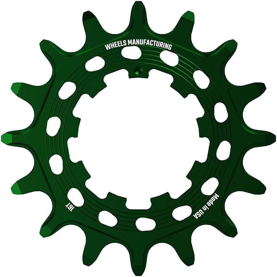 Wheels Manufacturing SOLO HG Cog - 16t Fits SOLO-HG Kits Green