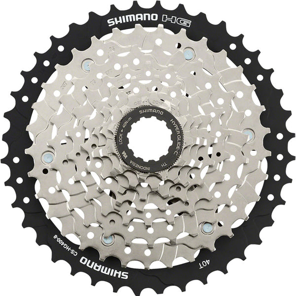 パーツ Shimano Cassette Sprockets CS-HG80-8 Shimano CS-HG400-8 Cassette - 8 Speed 11-40t Silver – SX Collective