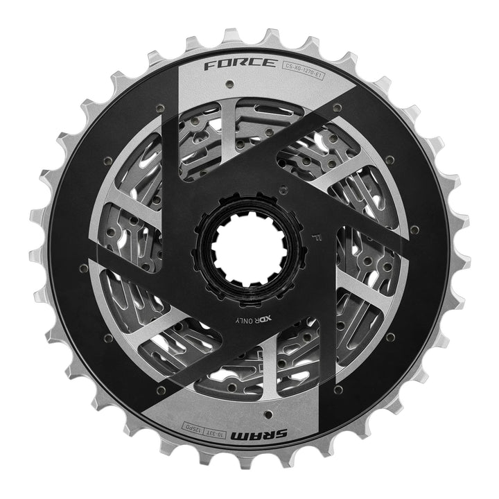 SRAM Force XG-1270 Cassette - 12-Speed 10-36t Silver For XDR Driver Body E1