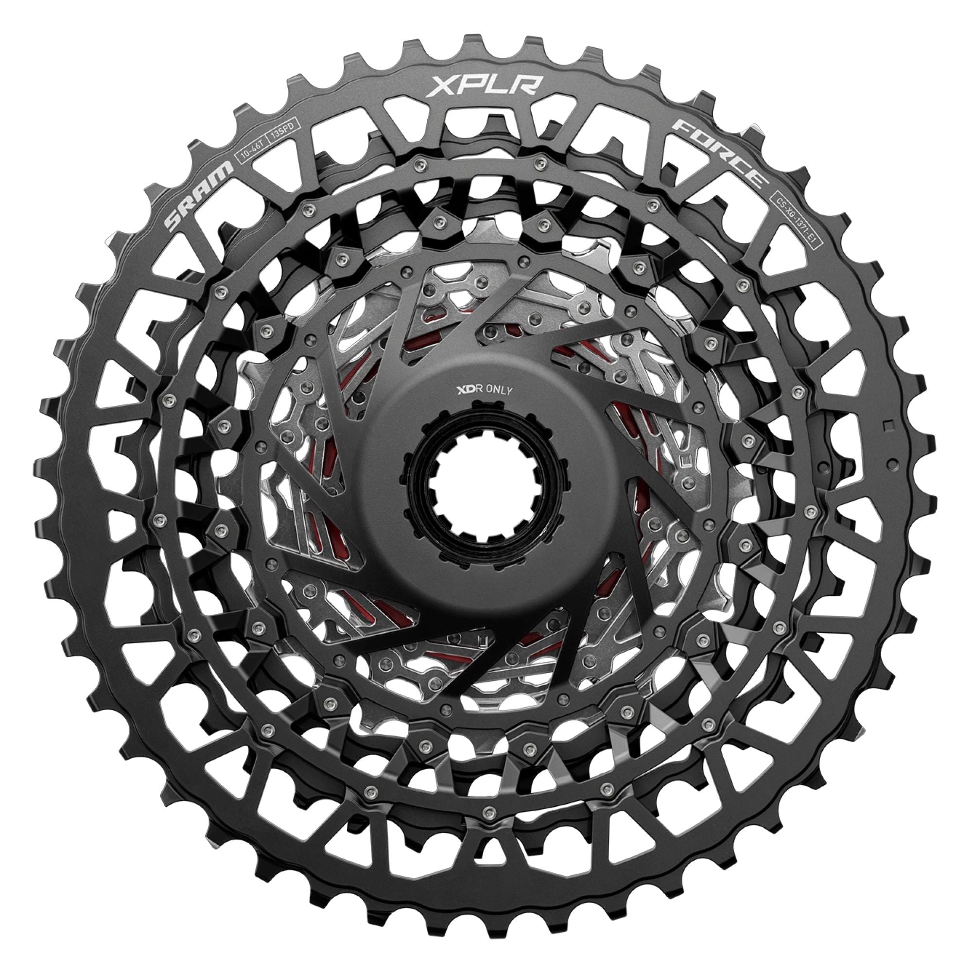 SRAM Force XPLR XG-1371 Cassette - 13-Speed 10-46t For XDR Driver