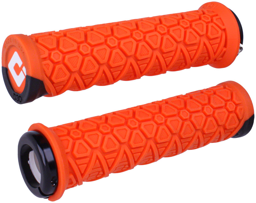 ODI Vanquish Grips - Orange/Black Lock-On