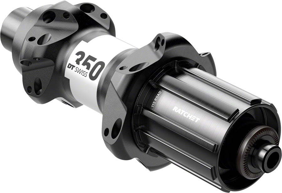 DT Swiss 350 Rear Hub - QR x 130mm Rim Brake HG11 Road BLK 24H Straightpull 36pt Straight Pull