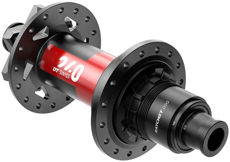 DT Swiss 240 DEG Rear Hub - 12 x 157mm 6-Bolt XD Black/Red 32H 90pt