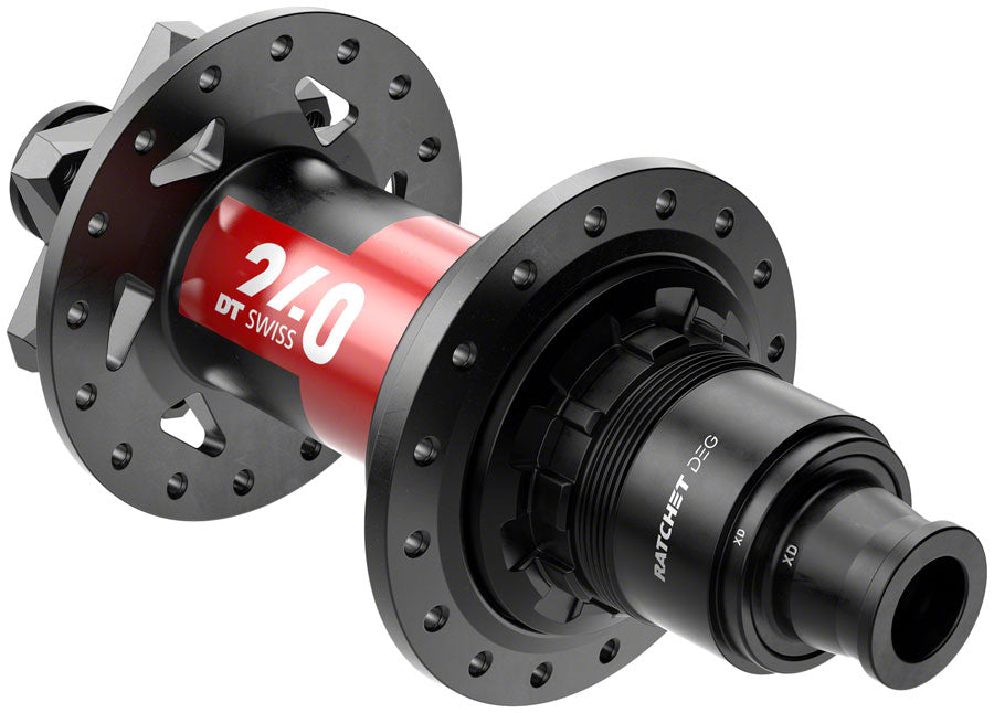 DT Swiss 240 DEG Rear Hub - 12 x 148mm 6-Bolt XD Black/Red 28H 90pt