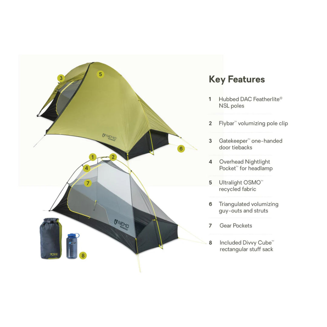 Nemo Hornet OSMO Ultralight Backpacking 1p Tent