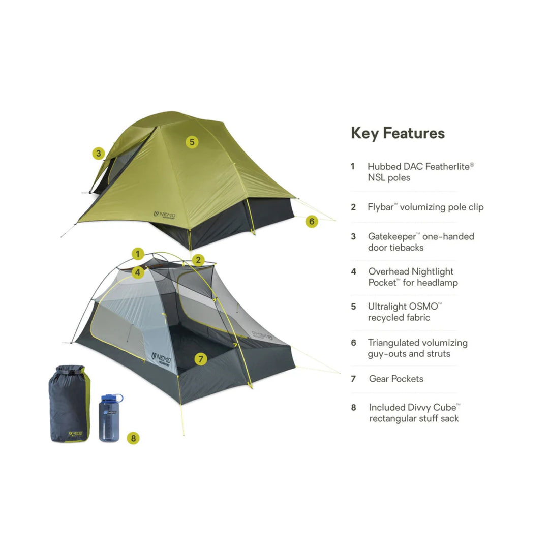 Nemo Hornet OSMO Ultralight Backpacking 3p Tent