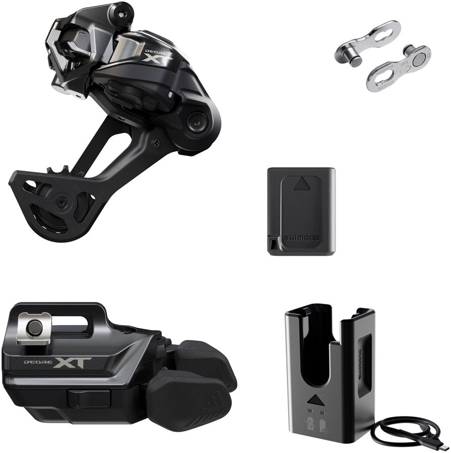Shimano Deore XT M8250 Di2 Wireless Upgrade Kit - M8250-SGS Rear Derailleur M8250-IR I-SPEC EV Shifter Battery Charger Quick Link