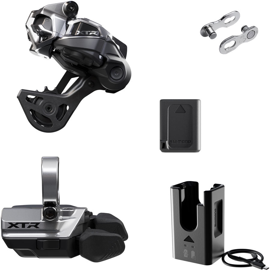 Shimano XTR M9250 Di2 Wireless Upgrade Kit - Includes M9250-GS Rear Derailleur M9250-R  Shifter Battery Charger Quick Link