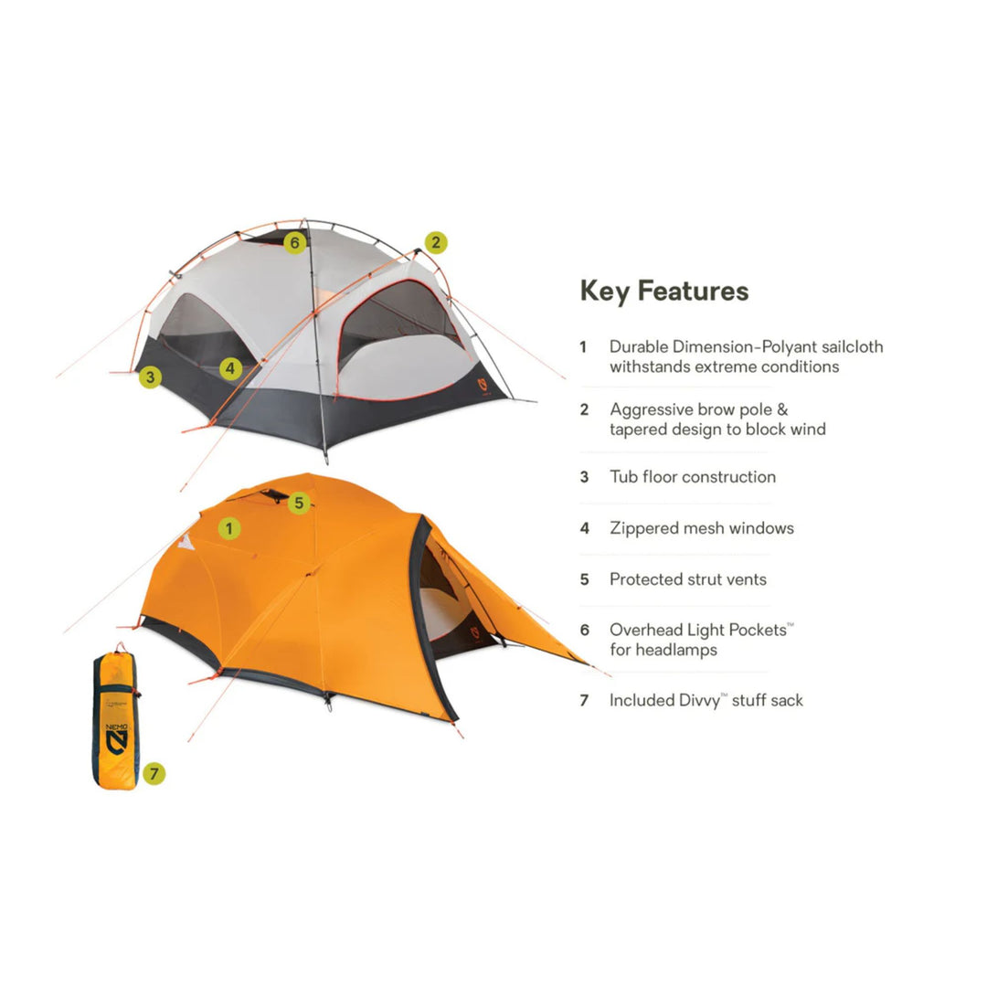 Nemo Kunai 3–4 Season Backpacking 3p Tent