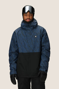 NAVY FRACTURED COLORBLOCK