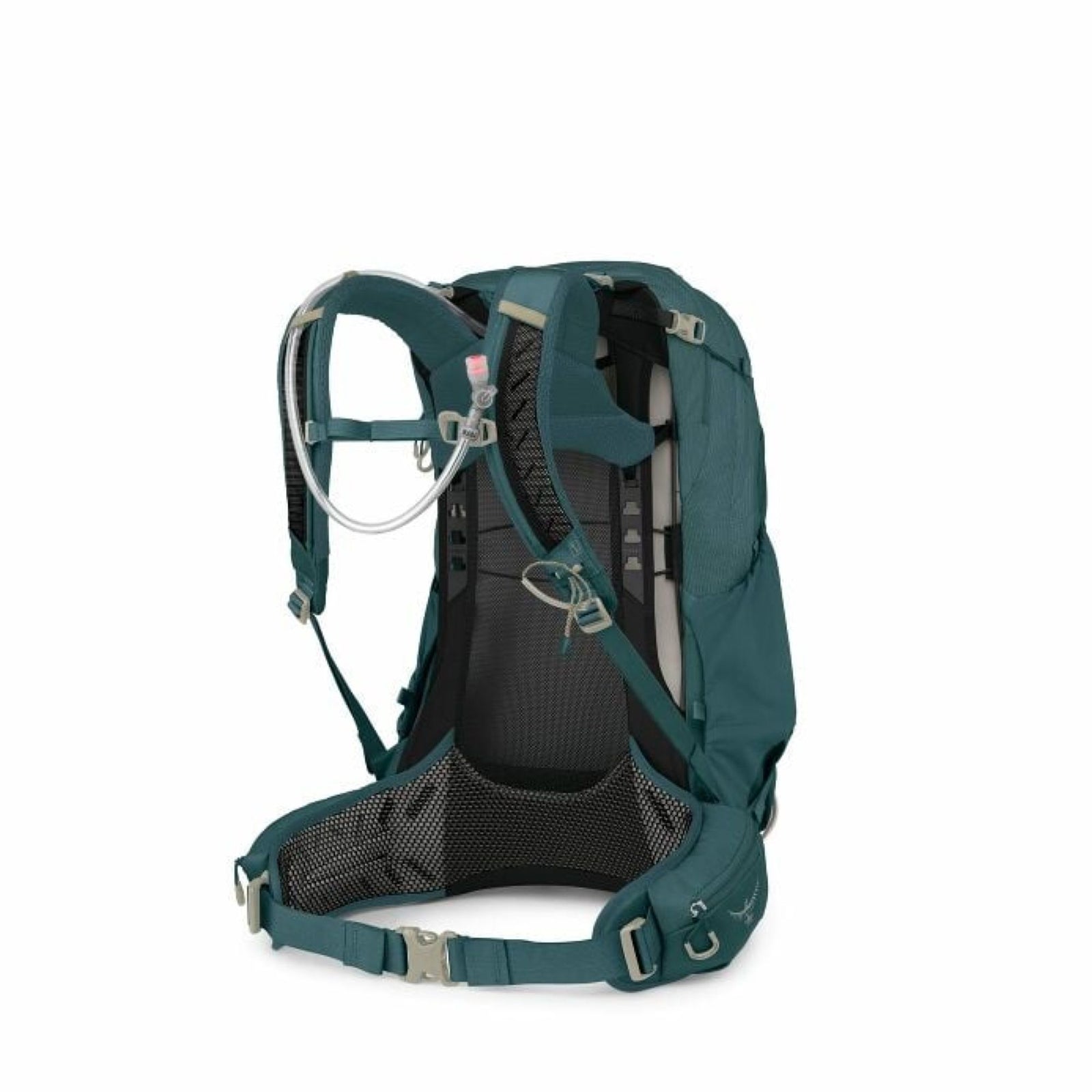 osprey backpack manta 34 Men's 34L Hiking Hydration Pack | mesh side pockets trout reel Vintage Garcia Mitchell Fishing Color:Red Black Tiger/Orange/Glow