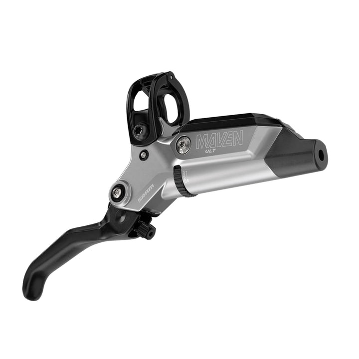 SRAM Maven Ultimate Stealth Disc Brake Lever - Rear Post Mount 4-Piston Aluminum Lever Titanium Hardware BLK/Silver A1
