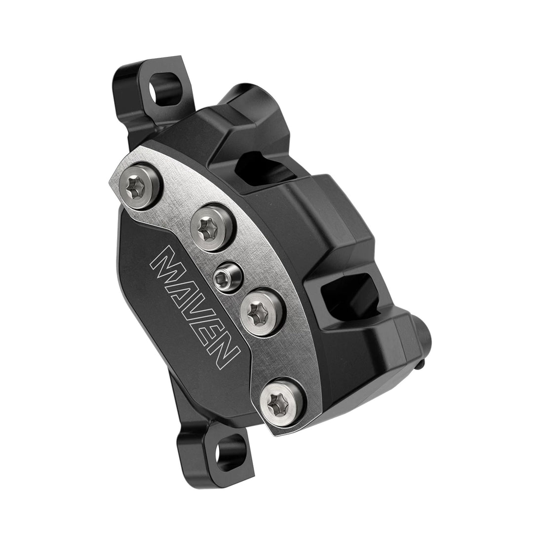 SRAM Maven Ultimate Stealth Disc Brake Lever - Rear Post Mount 4-Piston Aluminum Lever Titanium Hardware BLK/Silver A1