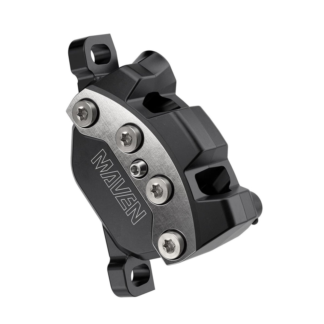SRAM Maven Ultimate Stealth Disc Brake Lever - Front Post Mount 4-Piston Aluminum Lever Titanium Hardware BLK/Silver A1
