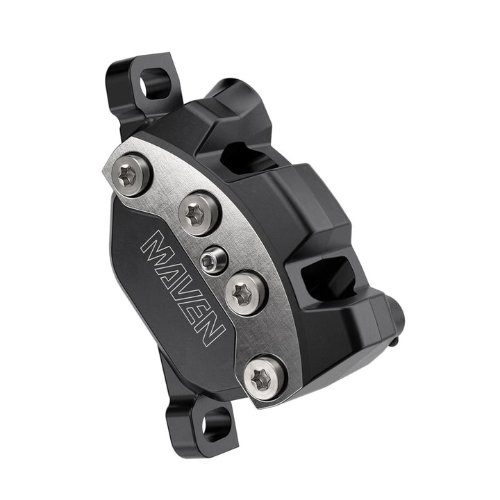 SRAM Maven Ultimate Stealth Disc Brake Lever - Front Post Mount 4-Piston Aluminum Lever Titanium Hardware BLK/Silver A1