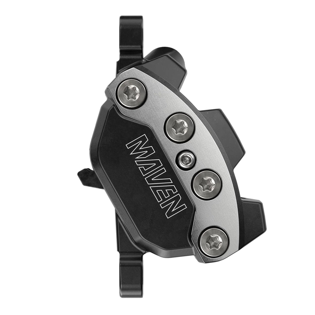 SRAM Maven Ultimate Stealth Disc Brake Lever - Front Post Mount 4-Piston Aluminum Lever Titanium Hardware BLK/Silver A1
