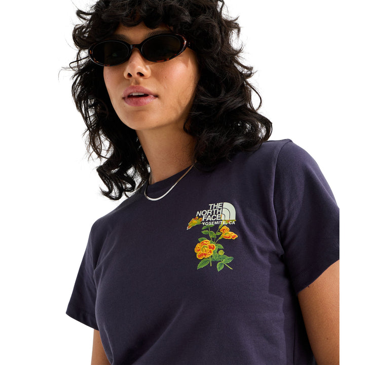 The North Face Women's Flora Embroidered Regular Short Sleeve Tee—Graphic
