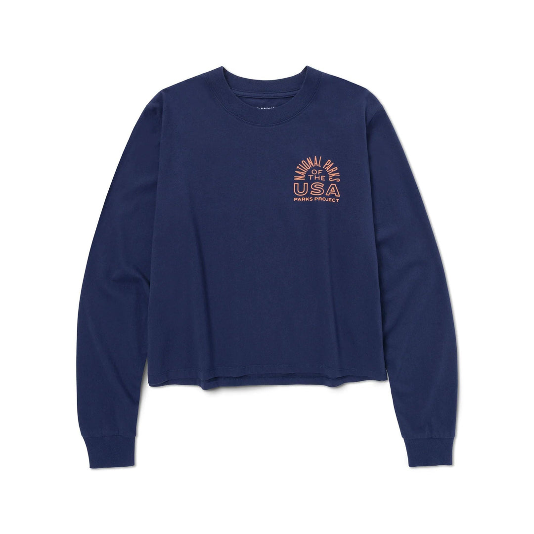 Parks Project Women's National Parks Of The Usa Checklist Boxy Long Sleeve Tee