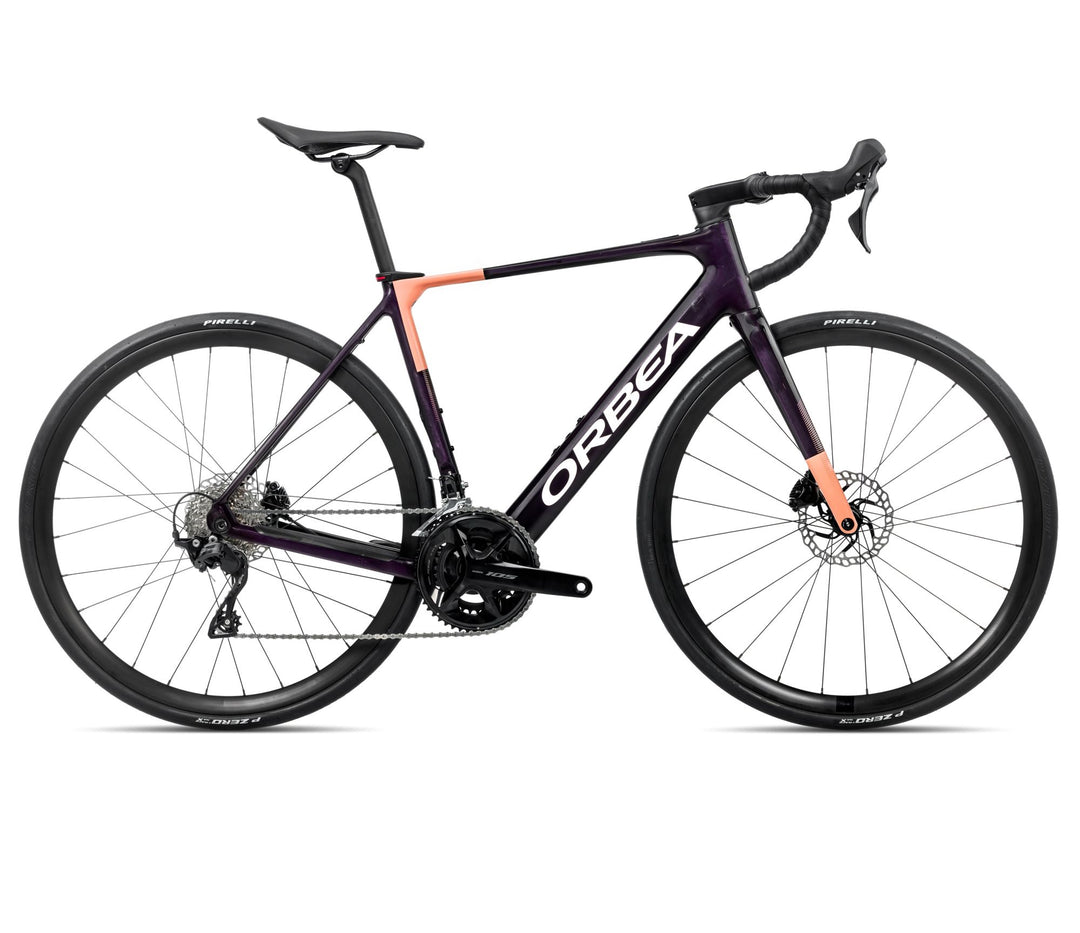 Orbea GAIN M30 20mph 2025 Fantasy Purple Carbon View (Gloss) - Orange Cloud (Matt)