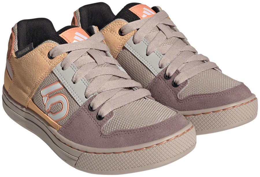 Five Ten Freerider Flat Shoes - Women's Wonder Taupe/Ftwr White/Acid Orange 10