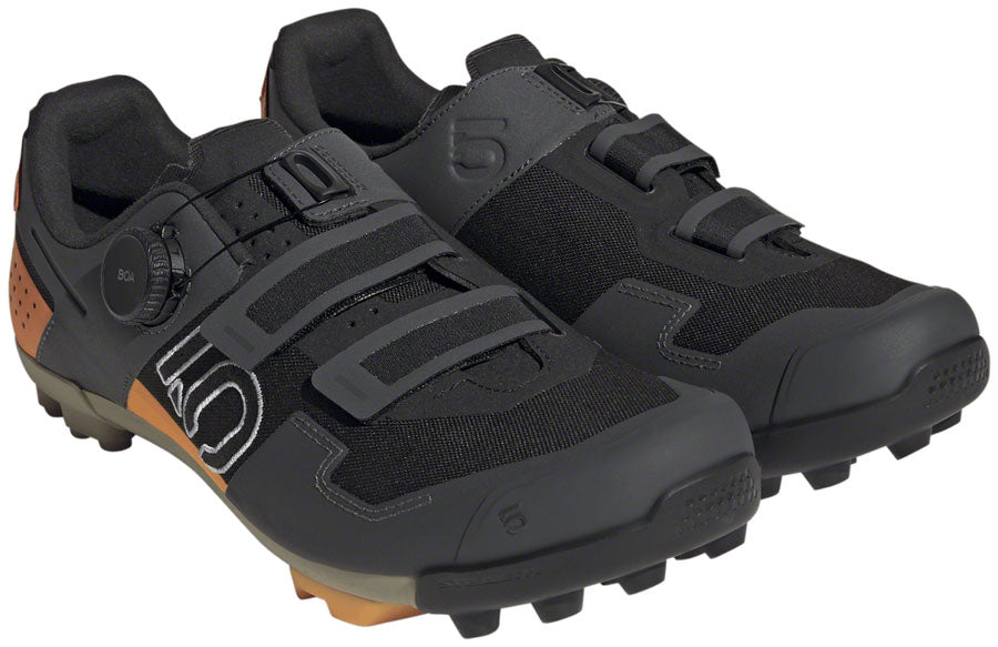 Five Ten Kestrel BOA Mountain Clipless Shoes - Men's Core BLK/Ftwr White/Impact Orange 12