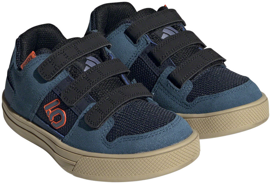 Five Ten Freerider Kid's VCS Flat Shoes - Youth Legend Ink/Wonder Steel/Impact Orange 5.5K