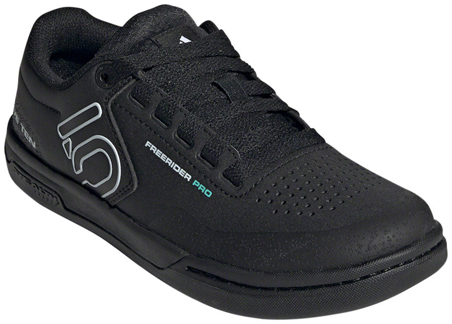 Five Ten Freerider Pro Flat Shoes - Women's Core BLK / Crystal White / Acid Mint 10.5