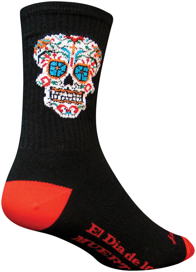 SockGuy Crew El Dia Socks - 6" Black Large/X-Large