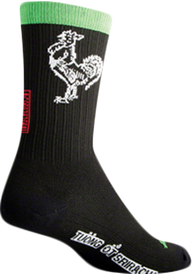SockGuy SGX Sriracha Socks - 6" Black Large/X-Large