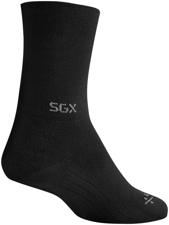 SockGuy SGX Raceday Socks - 5" Black Large/X-Large