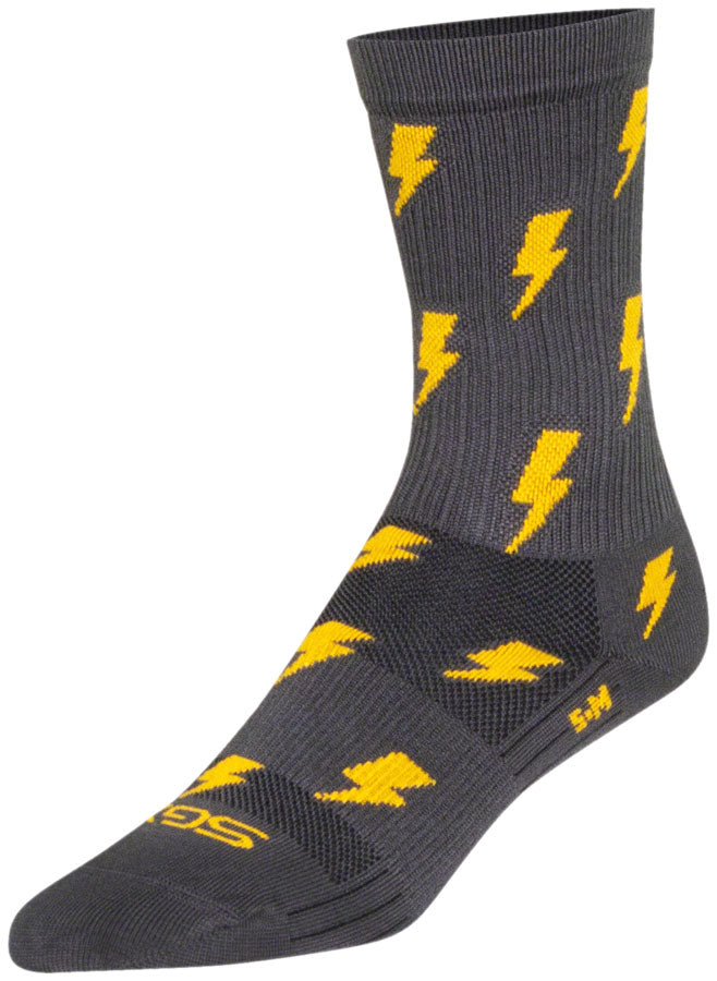 SockGuy SGX Lit Socks - 6" Gray Large/X-Large