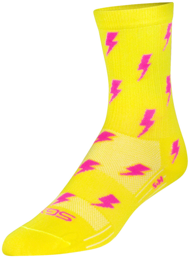 SockGuy SGX Lit Socks - 6" Yellow Large/X-Large